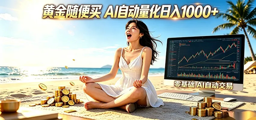 黄金随便买？AI自动外汇量化交易 在家当皇帝 日入1000+-小洋博客-新起点