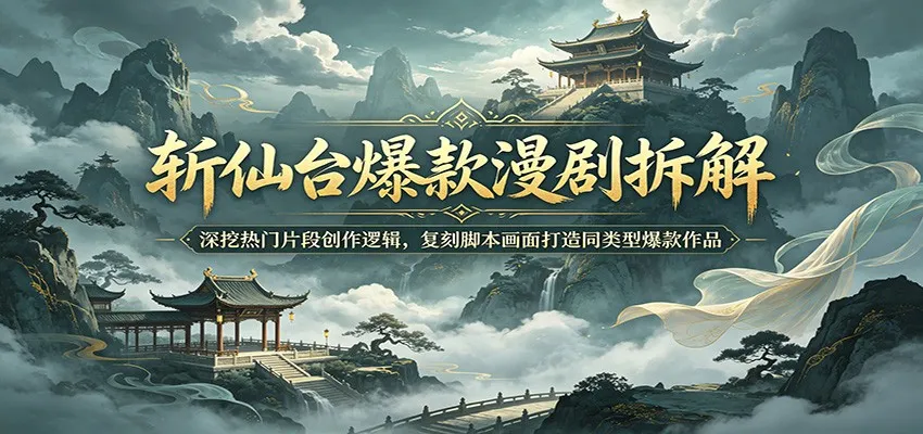 斩仙台爆款漫剧拆解：深挖热门片段创作逻辑，复刻脚本画面打造同类型爆款作品-小洋博客-新起点