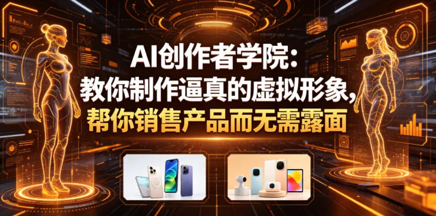 AI创作者学院：教你制作逼真的虚拟形象，帮你销售产品而无需露面【原创双语字幕】-小洋博客-新起点