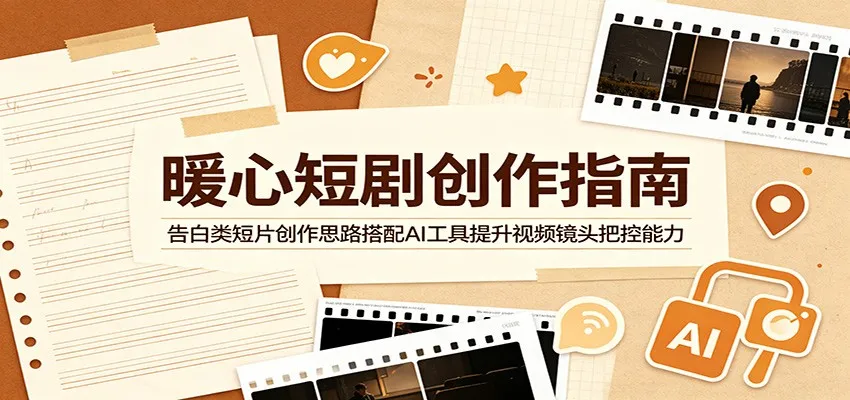 暖心短剧创作指南：告白类短片创作思路搭配AI工具提升视频镜头把控能力-小洋博客-新起点