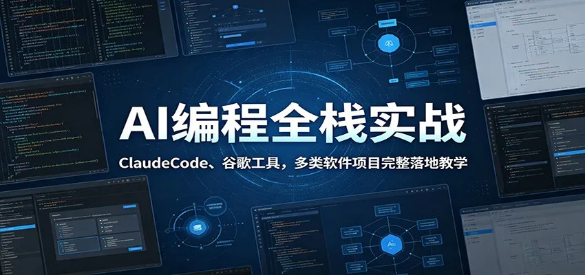 AI编程全栈实战：ClaudeCode、谷歌工具，多类软件项目完整落地教学-小洋博客-新起点