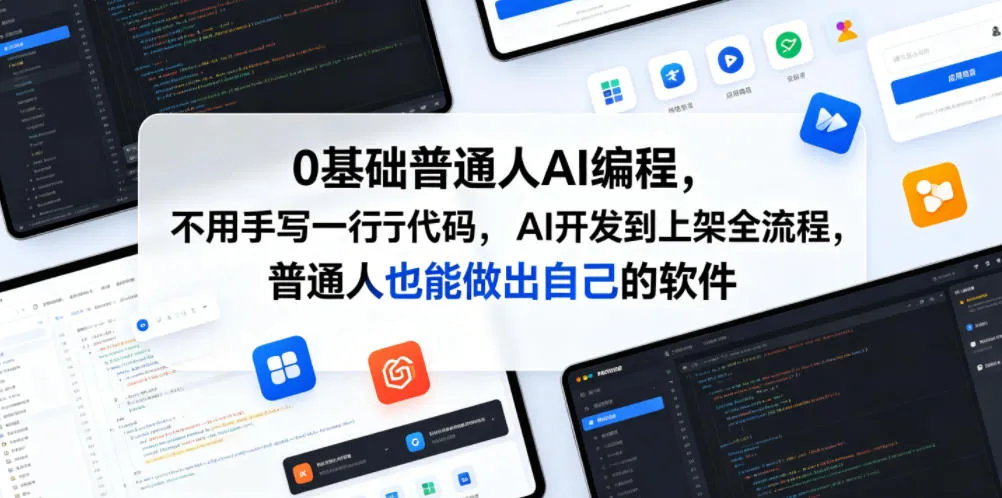 0基础普通人AI编程，不用手写一行代码，AI开发到上架全流程，普通人也能做出自己的软件-小洋博客-新起点
