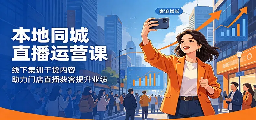 本地同城直播运营课：线下集训干货内容，助力门店直播获客提升业绩-小洋博客-新起点