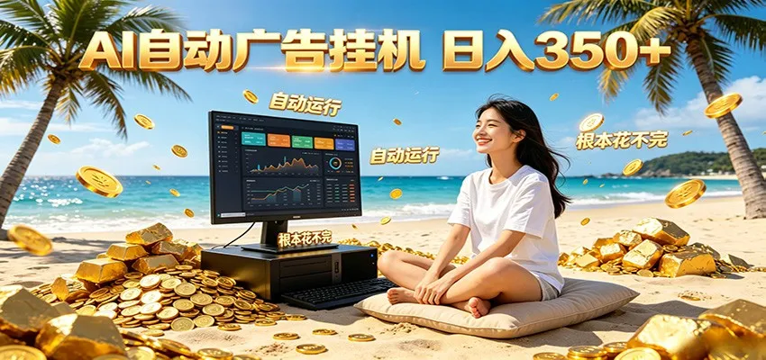 AI自动广告挂机 日入350+ 真正做到躺赚式变现,根本花不完!-小洋博客-新起点