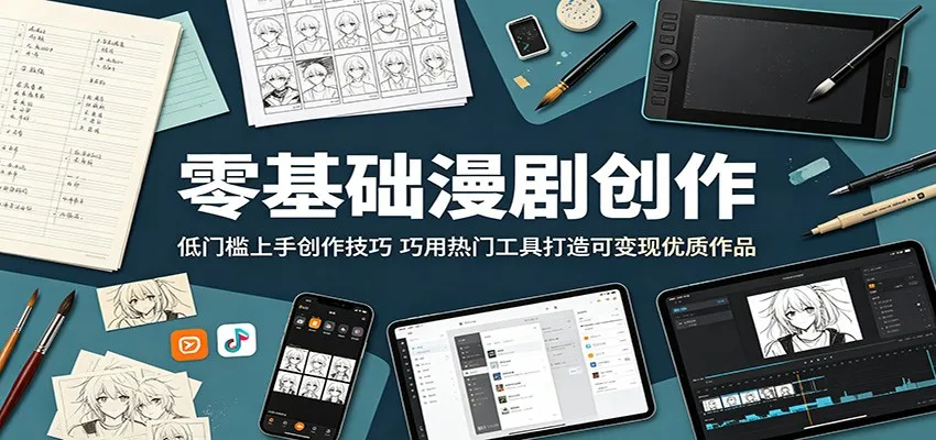 零基础漫剧创作：低门槛上手创作技巧，巧用热门工具打造可变现优质作品-小洋博客-新起点