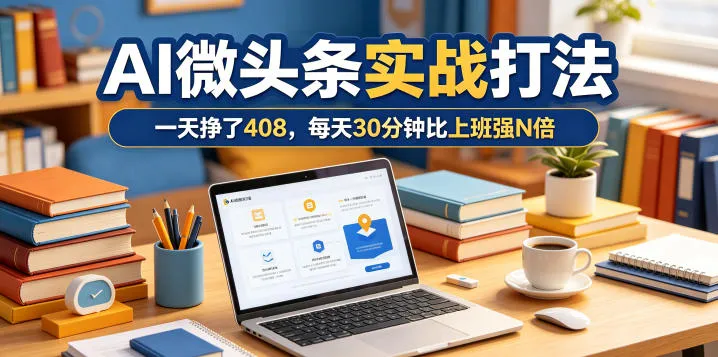 一天挣了408，AI微头条实战打法，每天30分钟比上班强N倍-小洋博客-新起点