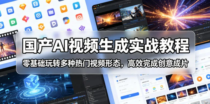 国产AI视频生成实战教程，零基础玩转多种热门视频形态，高效完成创意成片-小洋博客-新起点