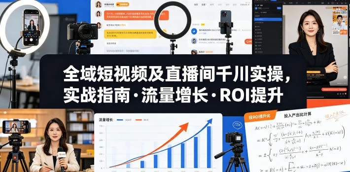 全域短视频及直播间千川实操，实战指南·流量增长·ROI提升(更新)-小洋博客-新起点