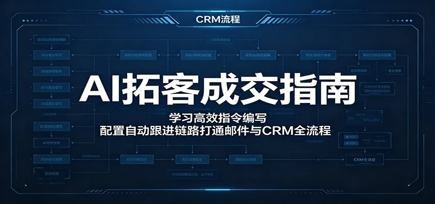 AI拓客成交指南：学习高效指令编写，配置自动跟进链路打通邮件与CRM全流程-小洋博客-新起点