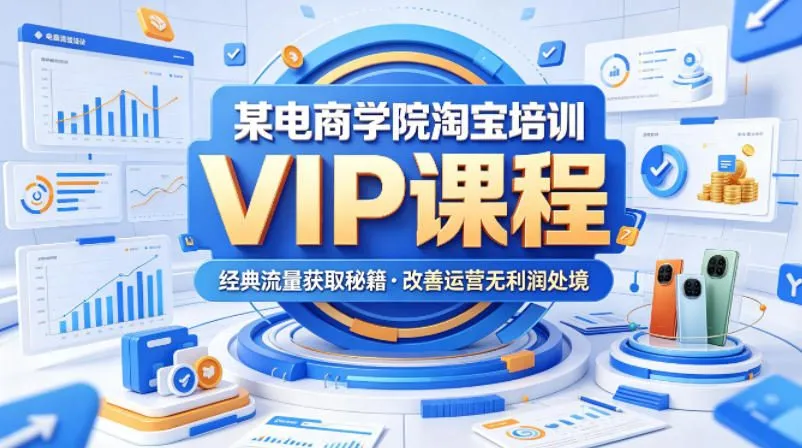 某电商学院淘宝培训VIP课程，各种经典有用的流量获取秘籍，改善运营产品没利润的处境(2026年6月)-小洋博客-新起点