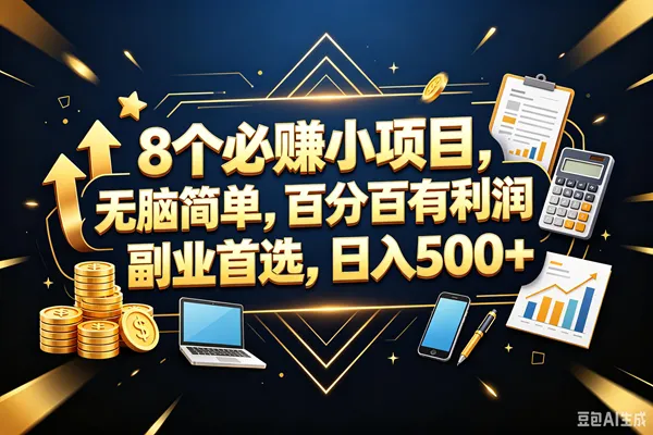 （18530期）9个必赚钱的小项目，百分百赚米，无脑简单，副业首选，日入399+-小洋博客-新起点