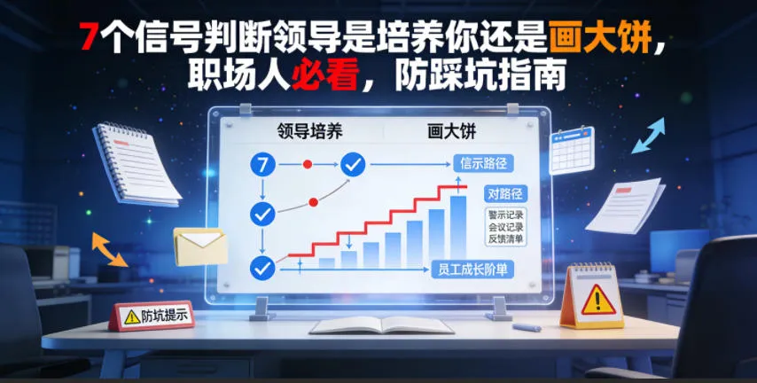 付费文章：7个信号判断领导是培养你还是画大饼，职场人必看，防踩坑指南-小洋博客-新起点