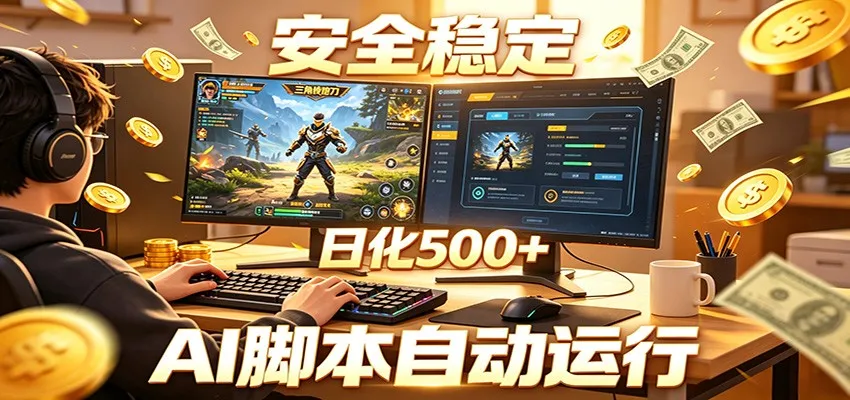 三角洲全自动挂机，AI脚本躺赚，日化500+-小洋博客-新起点