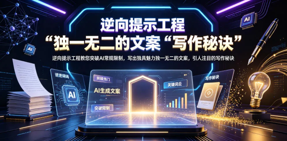 逆向提示工程教您突破AI常规限制，写出独具魅力独一无二的文案，引人注目的写作秘诀【原创双语字幕】-小洋博客-新起点