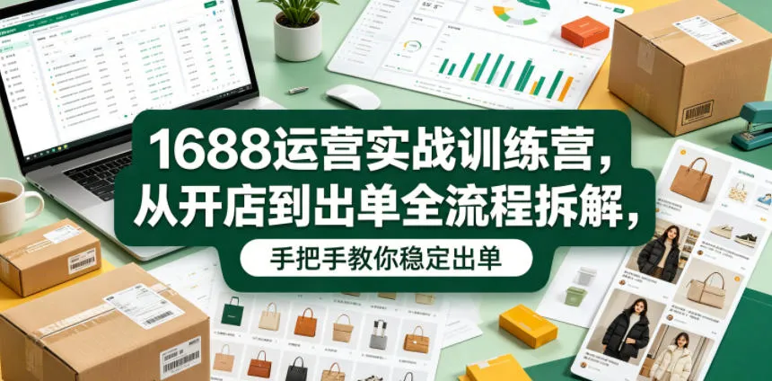 1688运营实战训练营，从开店到出单全流程拆解，手把手教你稳定出单-小洋博客-新起点