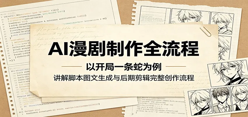 AI漫剧制作全流程：以开局一条蛇为例，讲解脚本图文生成与后期剪辑完整创作流程-小洋博客-新起点