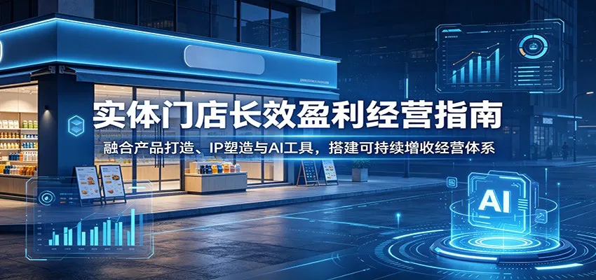 实体门店长效盈利经营指南：融合产品打造、IP塑造与AI工具，搭建可持续增收经营体系-小洋博客-新起点