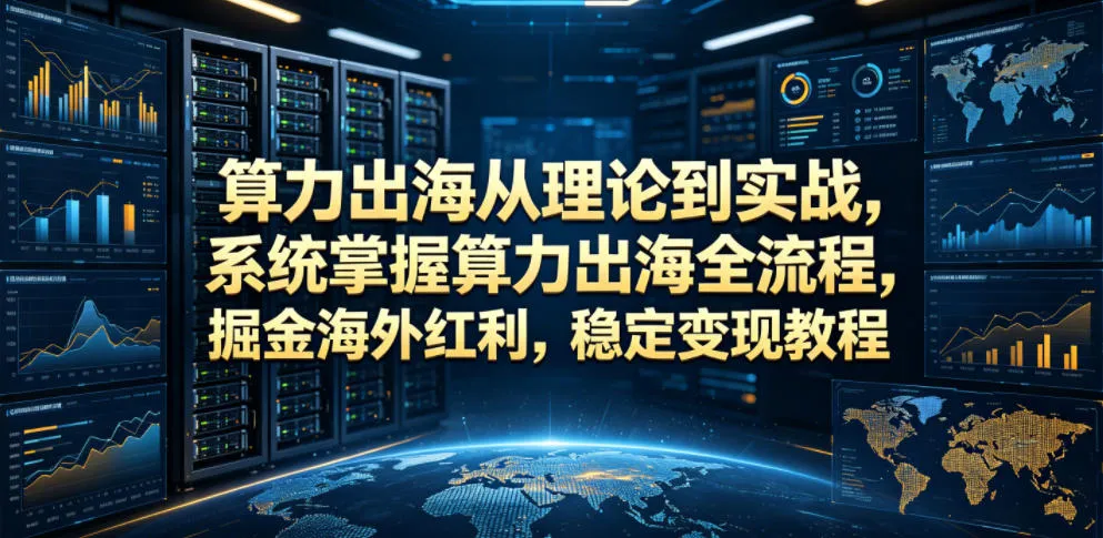 算力出海从理论到实战,系统掌握算力出海全流程,掘金海外红利,稳定变现教程-小洋博客-新起点