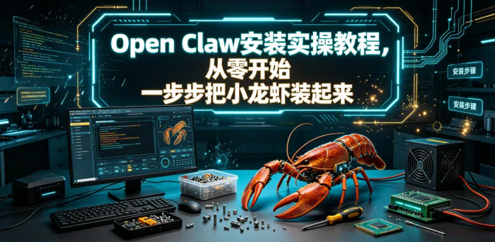 Open Claw安装实操教程，从零开始一步步一步步把小龙虾装起来-小洋博客-新起点