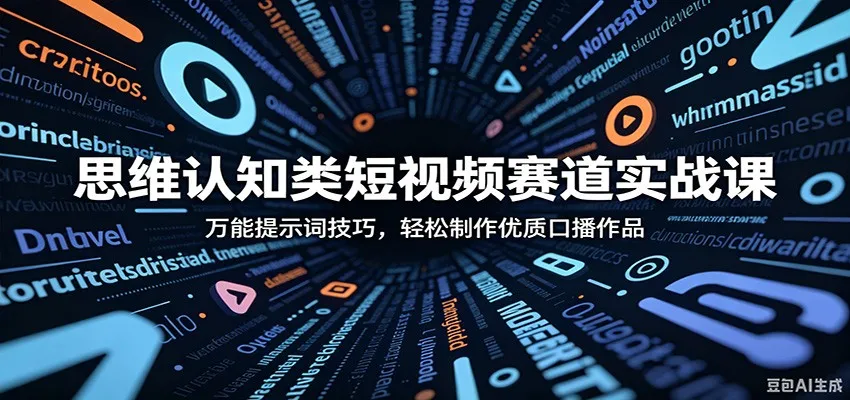 思维认知类短视频赛道实战课:万能提示词技巧,轻松制作优质口播作品-小洋博客-新起点